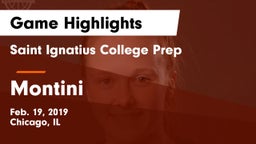 Saint Ignatius College Prep vs Montini  Game Highlights - Feb. 19, 2019