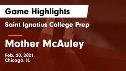 Saint Ignatius College Prep vs Mother McAuley  Game Highlights - Feb. 20, 2021