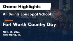 All Saints Episcopal School vs Fort Worth Country Day  Game Highlights - Nov. 16, 2023
