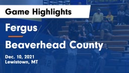 Fergus  vs Beaverhead County  Game Highlights - Dec. 10, 2021
