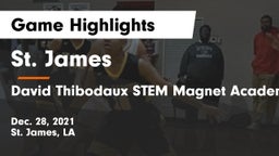 St. James  vs David Thibodaux STEM  Magnet Academy Game Highlights - Dec. 28, 2021