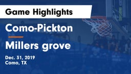 Como-Pickton  vs Millers grove Game Highlights - Dec. 31, 2019