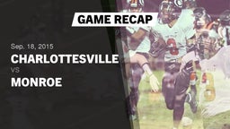 Recap: Charlottesville  vs. Monroe  - Boys Varsity Football 2015