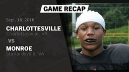 Recap: Charlottesville  vs. Monroe  2016