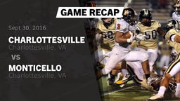 Recap: Charlottesville  vs. Monticello  2016