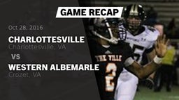Recap: Charlottesville  vs. Western Albemarle  2016