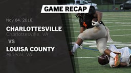 Recap: Charlottesville  vs. Louisa County  2016