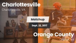 Matchup: Charlottesville vs. Orange County  2017