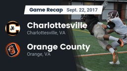 Recap: Charlottesville  vs. Orange County  2017