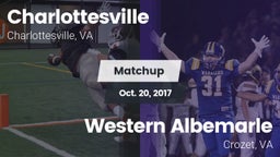 Matchup: Charlottesville vs. Western Albemarle  2017