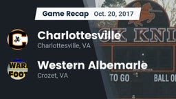 Recap: Charlottesville  vs. Western Albemarle  2017