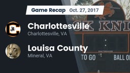 Recap: Charlottesville  vs. Louisa County  2017