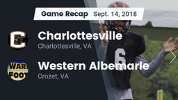 Recap: Charlottesville  vs. Western Albemarle  2018