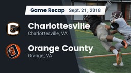 Recap: Charlottesville  vs. Orange County  2018