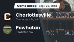 Recap: Charlottesville  vs. Powhatan  2018