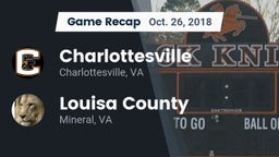 Recap: Charlottesville  vs. Louisa County  2018