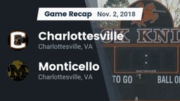 Recap: Charlottesville  vs. Monticello  2018