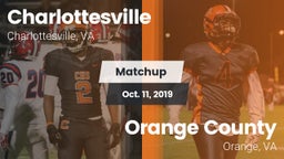Matchup: Charlottesville vs. Orange County  2019