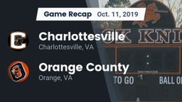 Recap: Charlottesville  vs. Orange County  2019