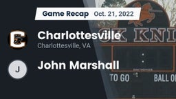 Recap: Charlottesville  vs. John Marshall 2022