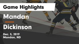 Mandan  vs Dickinson  Game Highlights - Dec. 5, 2019