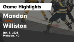 Mandan  vs Williston Game Highlights - Jan. 3, 2020