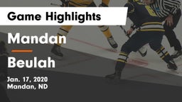 Mandan  vs Beulah  Game Highlights - Jan. 17, 2020
