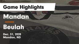 Mandan  vs Beulah  Game Highlights - Dec. 31, 2020