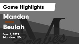 Mandan  vs Beulah  Game Highlights - Jan. 5, 2021