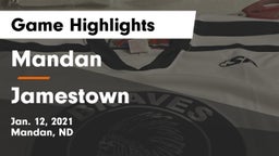 Mandan  vs Jamestown  Game Highlights - Jan. 12, 2021