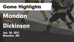 Mandan  vs Dickinson  Game Highlights - Jan. 30, 2021