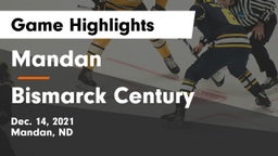 Mandan  vs Bismarck Century  Game Highlights - Dec. 14, 2021