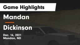 Mandan  vs Dickinson  Game Highlights - Dec. 16, 2021