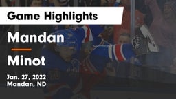 Mandan  vs Minot  Game Highlights - Jan. 27, 2022