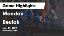 Mandan  vs Beulah  Game Highlights - Jan. 31, 2022