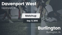 Matchup: Davenport West High vs. Burlington  2016