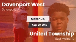 Matchup: Davenport West High vs. United Township 2019