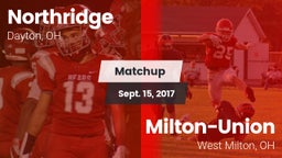Matchup: Northridge High vs. Milton-Union  2017