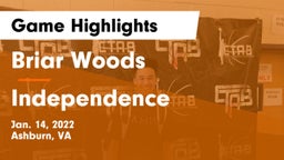 Briar Woods  vs Independence  Game Highlights - Jan. 14, 2022