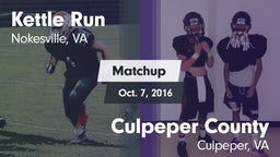 Matchup: Kettle Run High vs. Culpeper County  2016