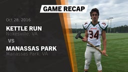 Recap: Kettle Run  vs. Manassas Park 2016