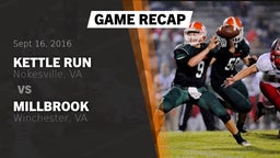 Recap: Kettle Run  vs. Millbrook  2016