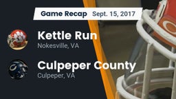 Recap: Kettle Run  vs. Culpeper County  2017