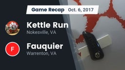 Recap: Kettle Run  vs. Fauquier  2017