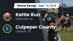 Recap: Kettle Run  vs. Culpeper County  2018