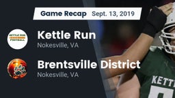 Recap: Kettle Run  vs. Brentsville District  2019