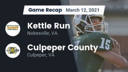 Recap: Kettle Run  vs. Culpeper County  2021