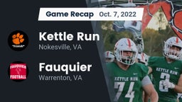 Recap: Kettle Run  vs. Fauquier  2022