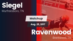 Matchup: Siegel  vs. Ravenwood  2017