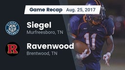 Recap: Siegel  vs. Ravenwood  2017